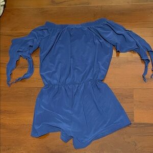 Blue Off-Shoulder Kids Dress